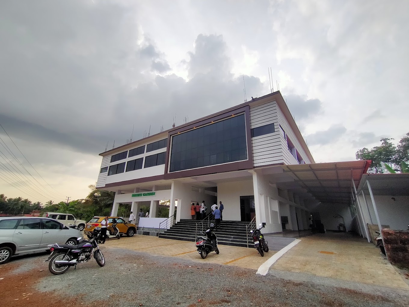 Venue exterior in the evening
